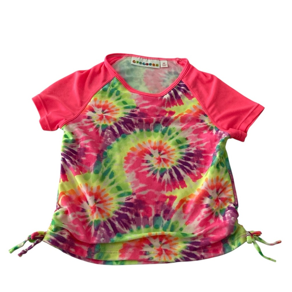 Girls tie dye rashguard size 6X